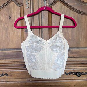 Bali Vintage Women's Cream‎ and Tan Lingerie Corset